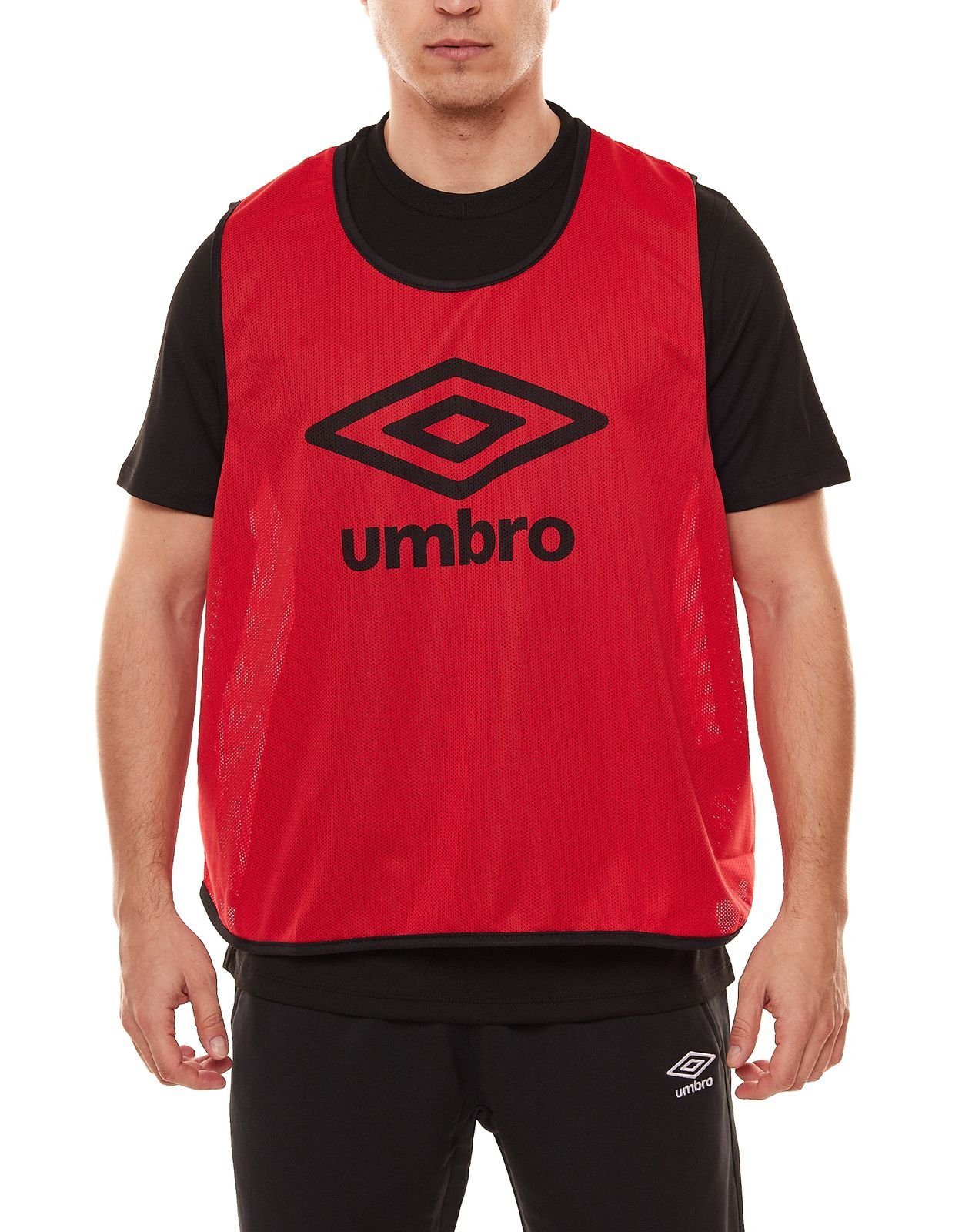 Umbro Funktionsshirt umbro Training Bib Herren Trainings-Leibchen Shirt UMTM0460-B26 Fußball-Shirt Rot