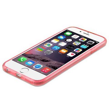 Cadorabo Handyhülle Apple iPhone 6 / 6S Apple iPhone 6 / 6S, Flexible TPU Silikon Handy Schutzhülle - Hülle - mit Glitzer