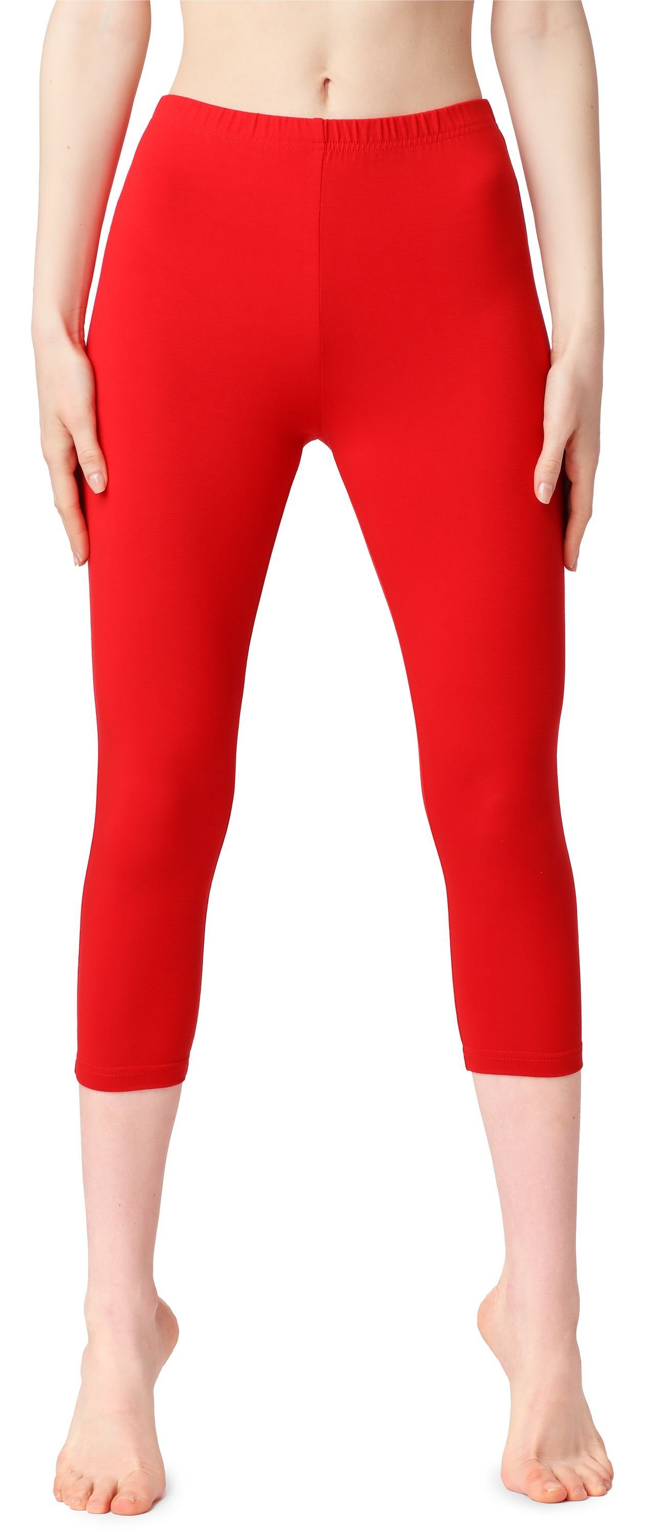 Bellivalini Leggings Damen 3/4 Capri Leggings aus Baumwolle BLV50-199 (1-tlg) elastischer Bund