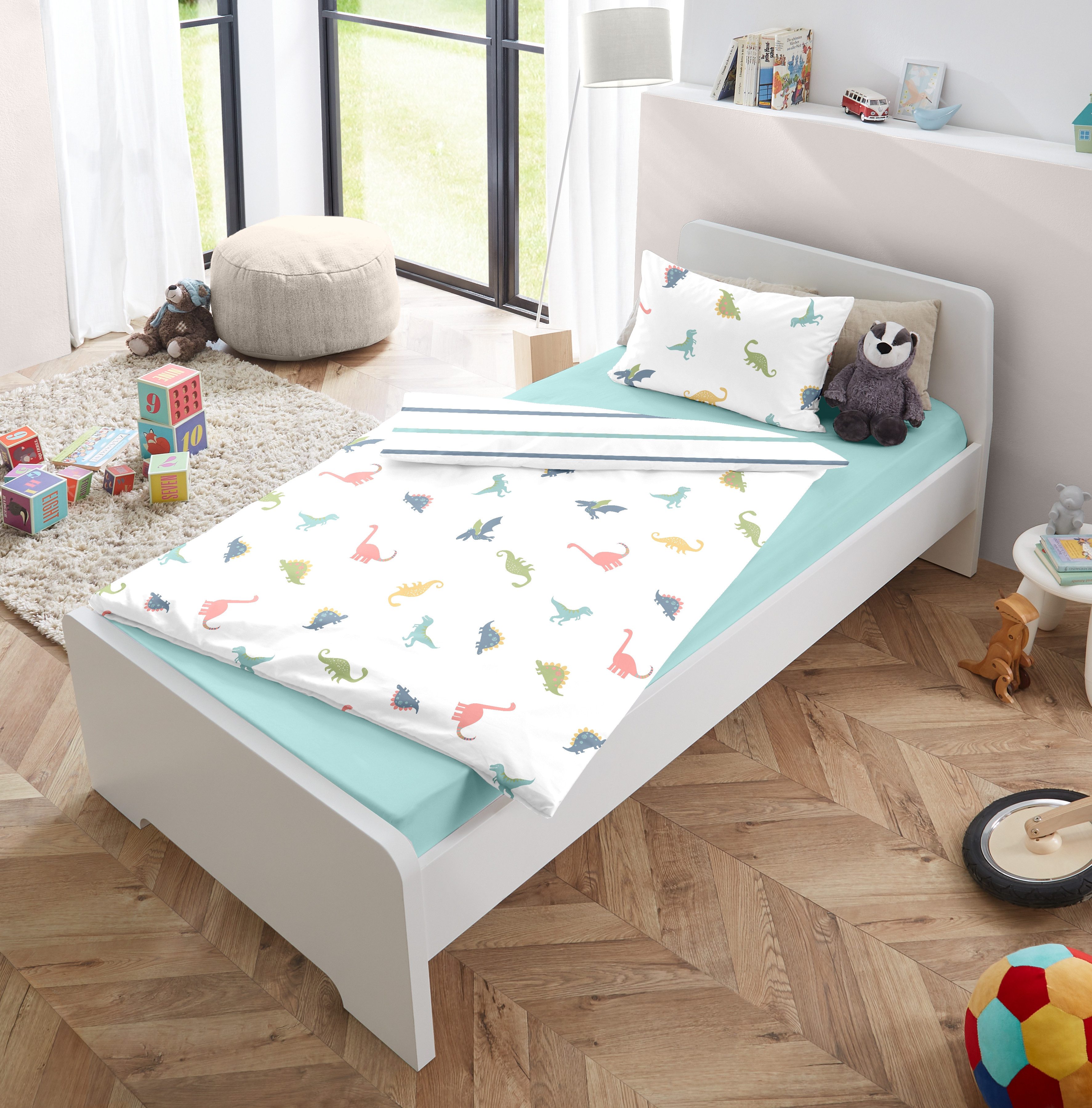 soma Babybettwäsche Perkal Baby Wende Bettwäsche 100x135 Alpaka Lama Regenb günstig online kaufen