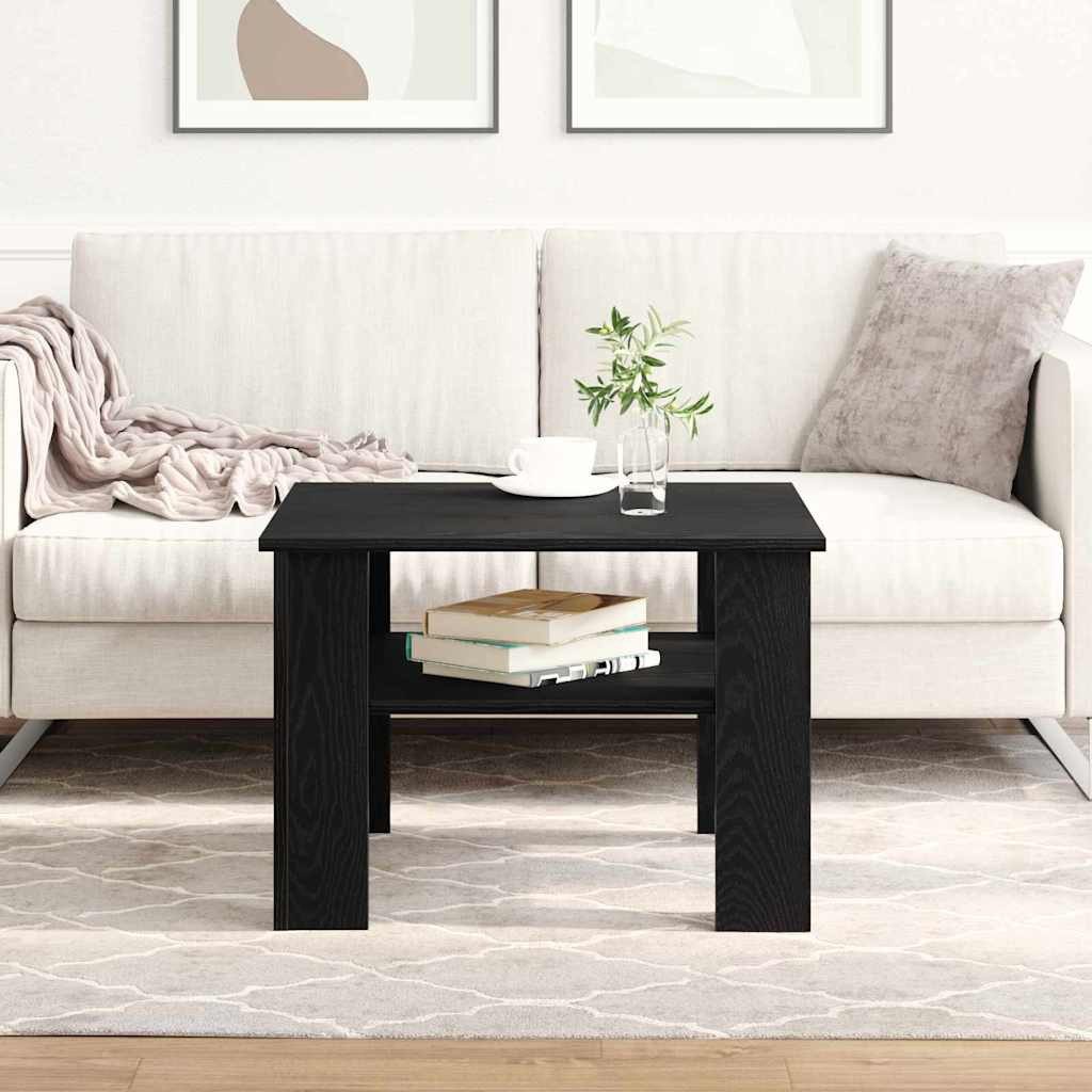 vidaXL Couchtisch Couchtisch Schwarz Eichen-Optik 60 x 60 x 42 cm Holzwerkstoff (1-St)