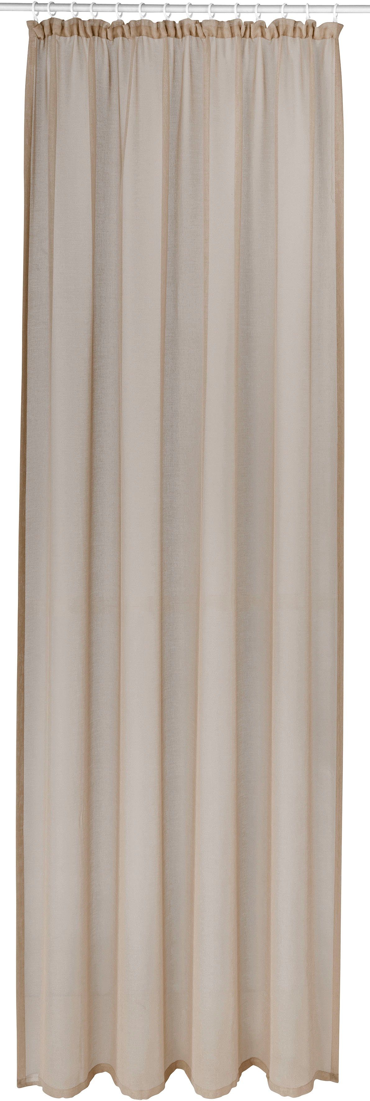 OTTO home Gardine TENDER (1 St), Kräuselband, halbtransparent, Leinen Optik günstig online kaufen
