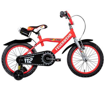 Hi5 Kinderfahrrad Feuerwehr, 1 Gang, ohne Schaltung, Kinderfahrrad für Kinder 105-120 cm Mädchen Jungen ab 4 Jahre Fahrrad