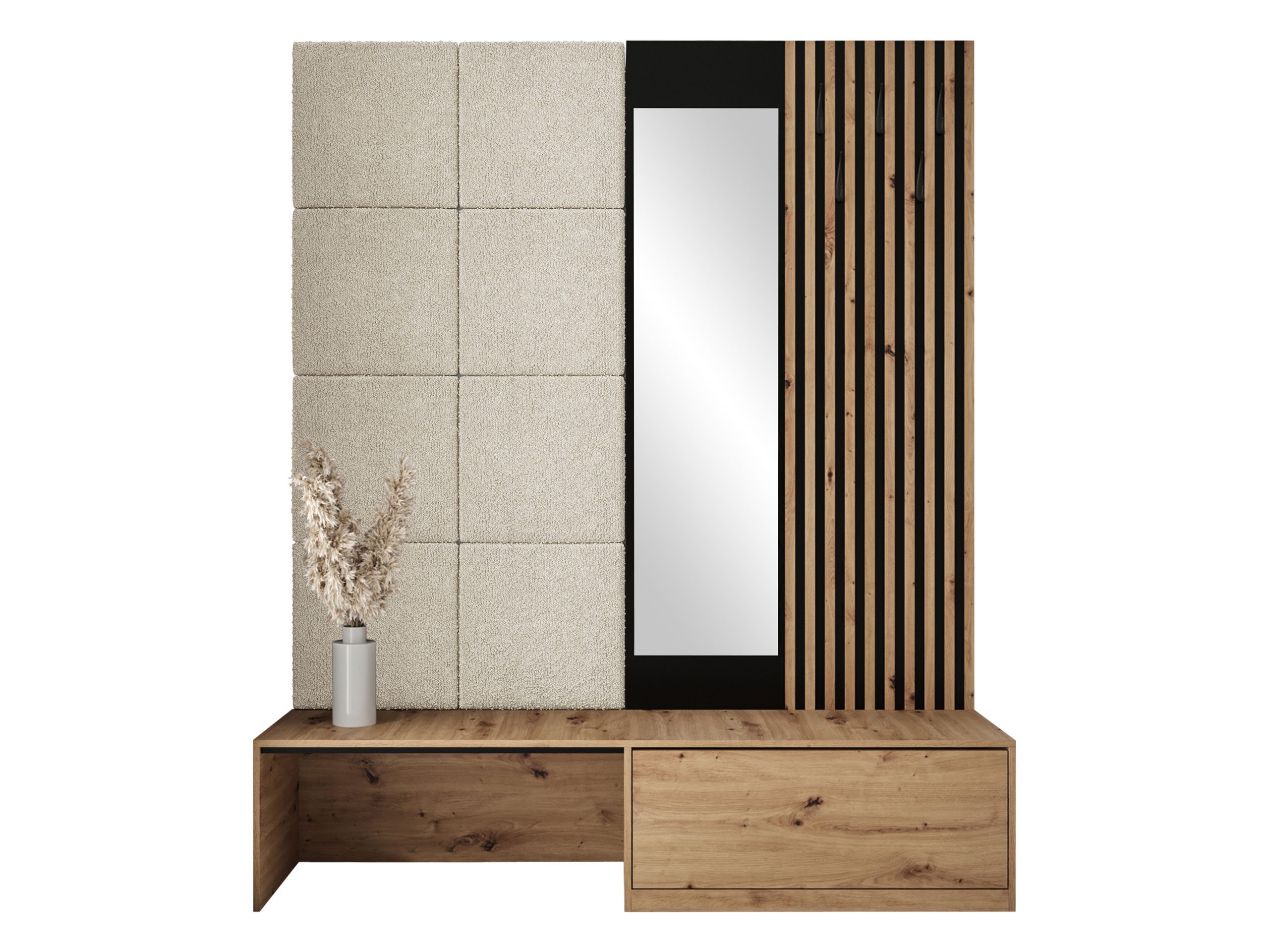 MIRJAN24 Garderoben-Set Premium, (Komplett-Set, Schuhschrank, Spiegel, Lame günstig online kaufen