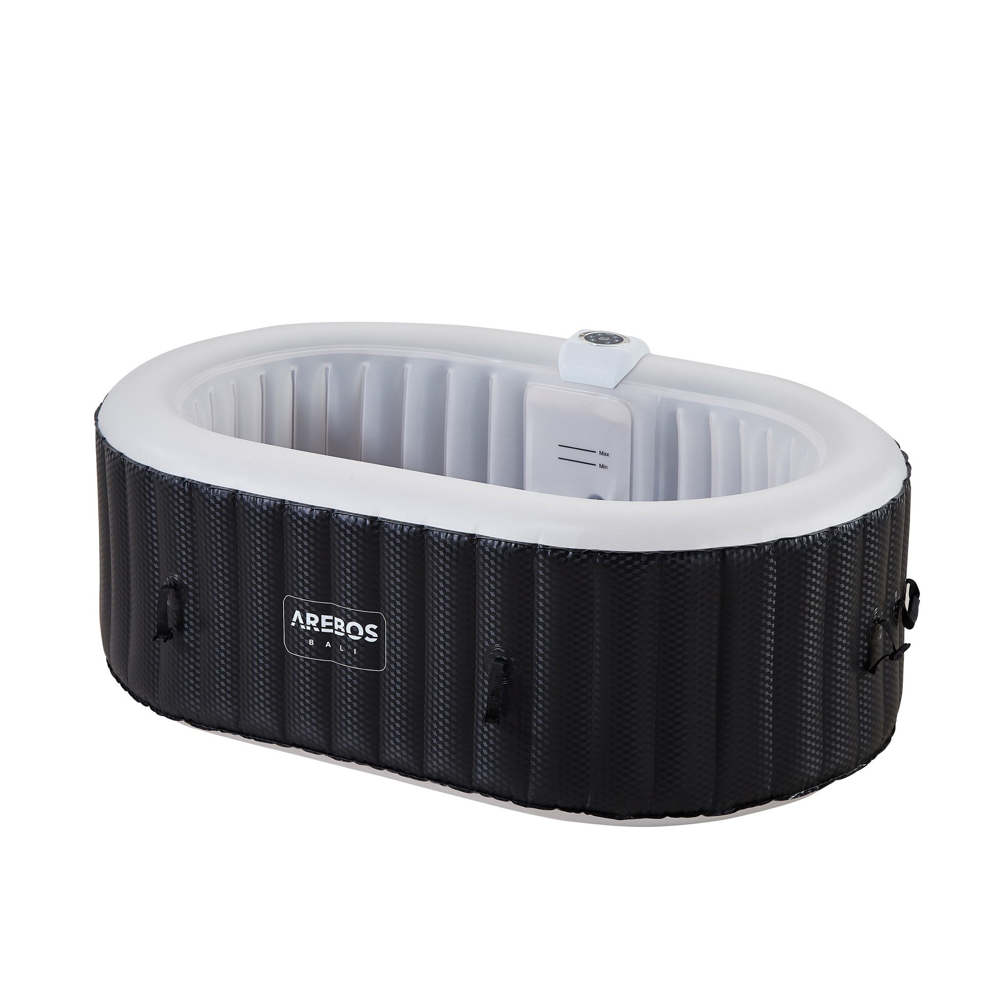 Arebos Whirlpool Aufblasbar, In- & Outdoor, 190x120 cm oval, 2 Personen, (K günstig online kaufen
