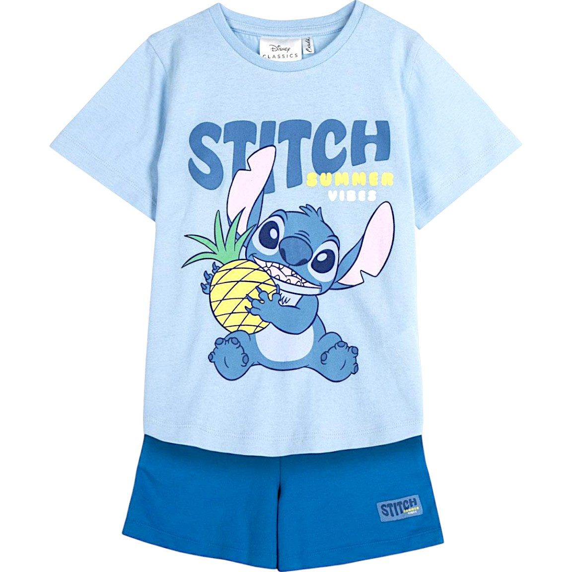 Lilo & Stitch T-Shirt & Shorts STITCH SUMMER VIBES (2-tlg) Jungen Sommeroutfit Gr. 110 - 152 cm