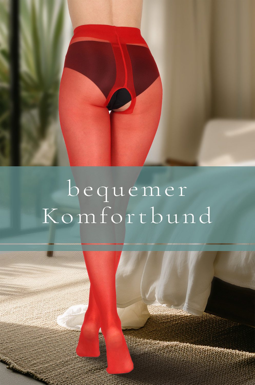 BANANALU Ouvert Strumpfhose Ouvert Strumpfhose mit offenem Schritt 20 DEN (6 St)