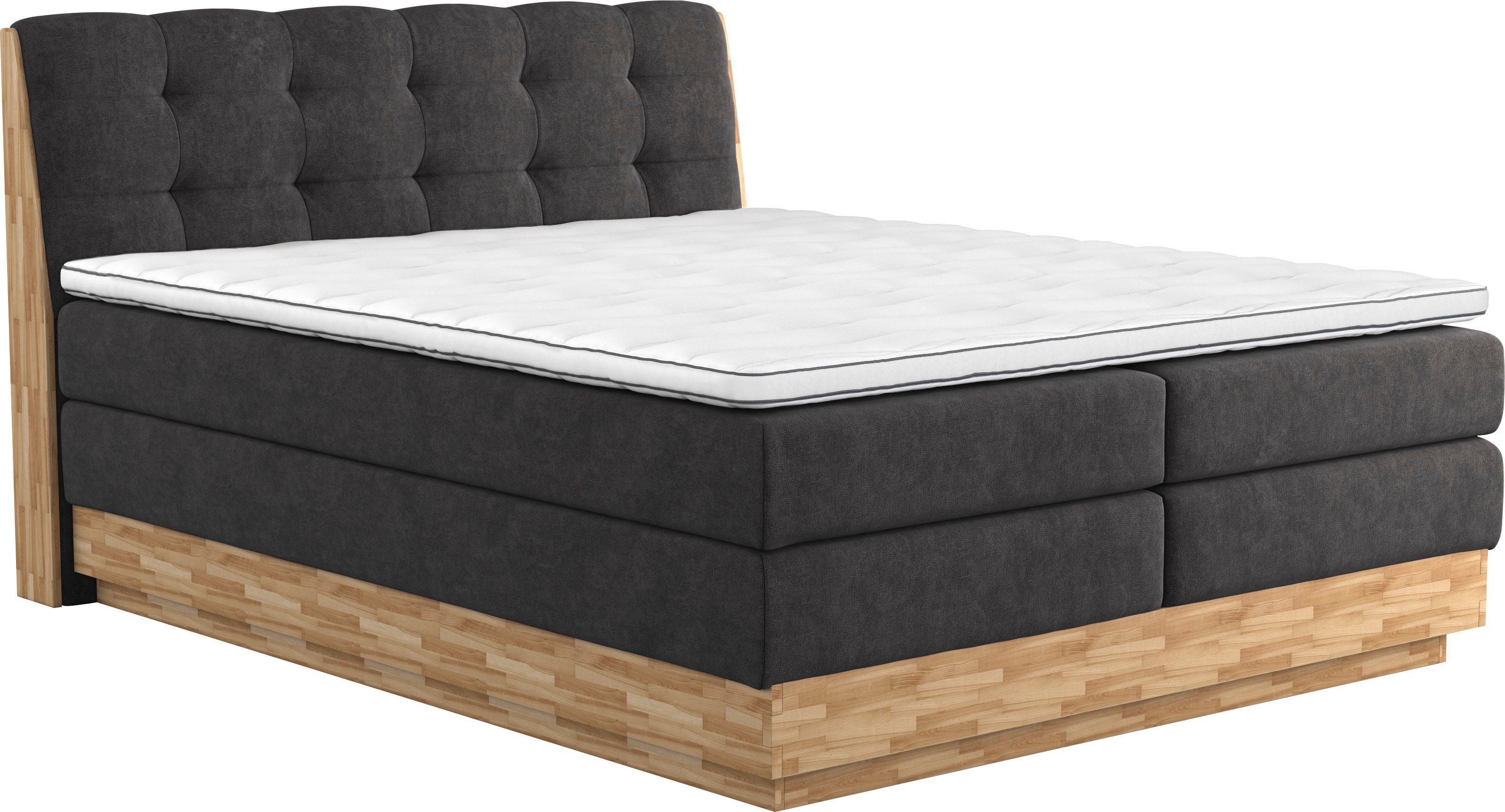 Home affaire Boxspringbett "Naome" Boxspringbett, Inklusive Topper günstig online kaufen