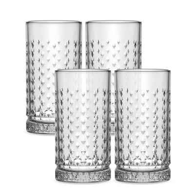 GENTOR Gläser-Set GENTOR 4er Set Longdrinkglas-Set Wasserglas Saftglas Kristallglas, 4-teilige Kristallgläser 460ml