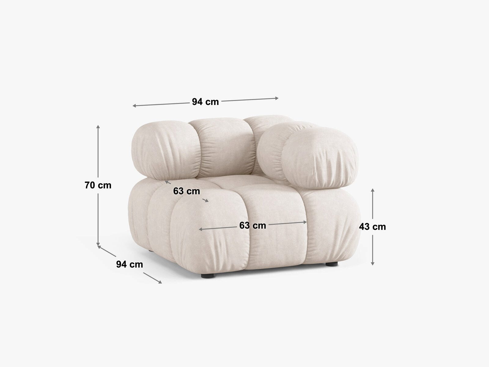 Micadoni Sofa-Eckelement Bellis