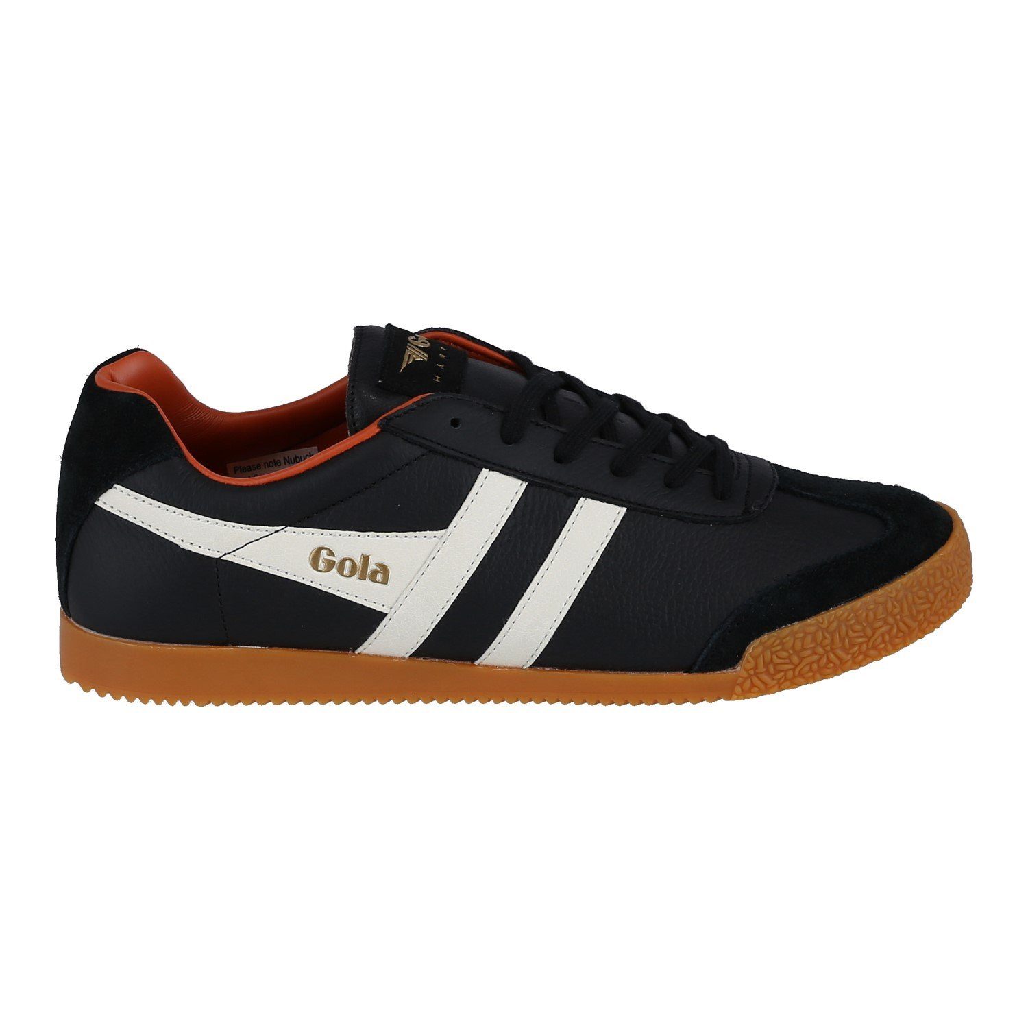 Gola Harrier Leder schwarz/weiss/orange Herren Sneaker günstig online kaufen