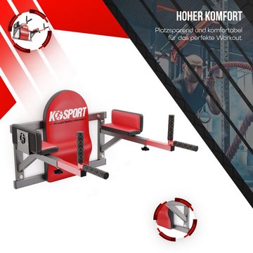 K-SPORT Bauchtrainer DIP Station zur Wandmontage bis 300kg (Barren für Dips & Bauchübungen), Made in EU!