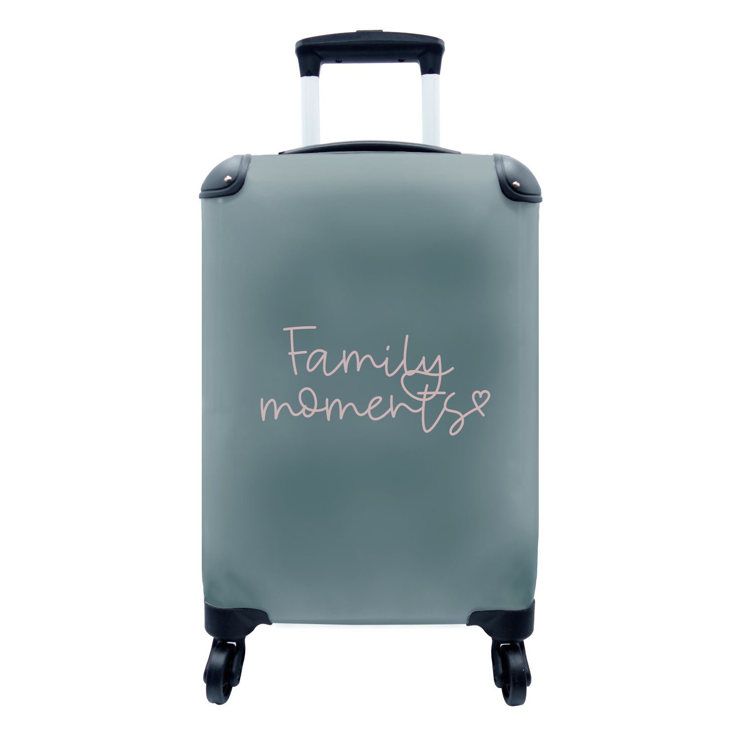 4 mit - für Reisekoffer Handgepäckkoffer Handgepäck MuchoWow rollen, Ferien, Reisetasche Sprichwörter, Rollen, Zitate Trolley, - Familienmomente
