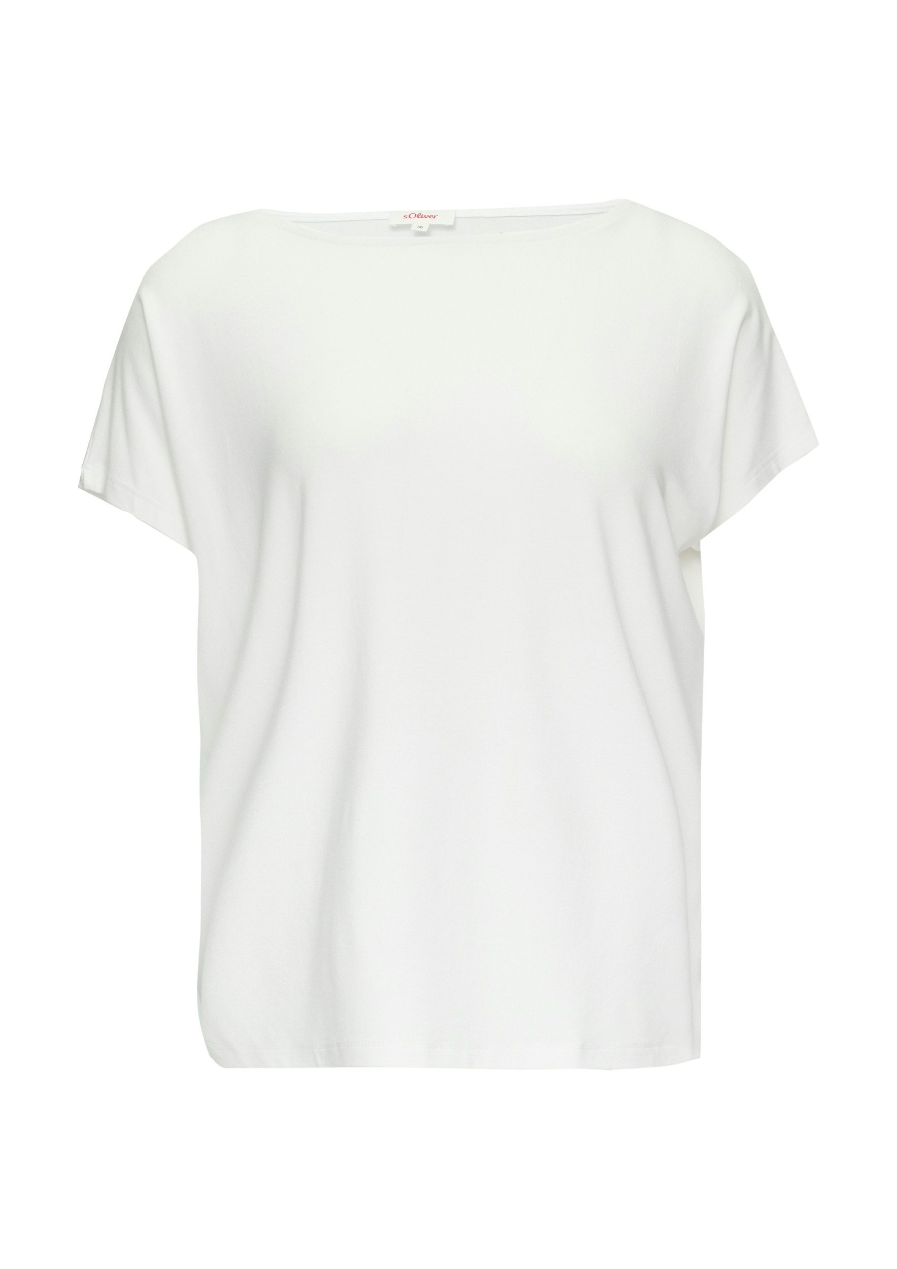 s.Oliver T-Shirt - Shirt - Kurzarmshirt - Jerseyshirt mit überschnittenen S günstig online kaufen