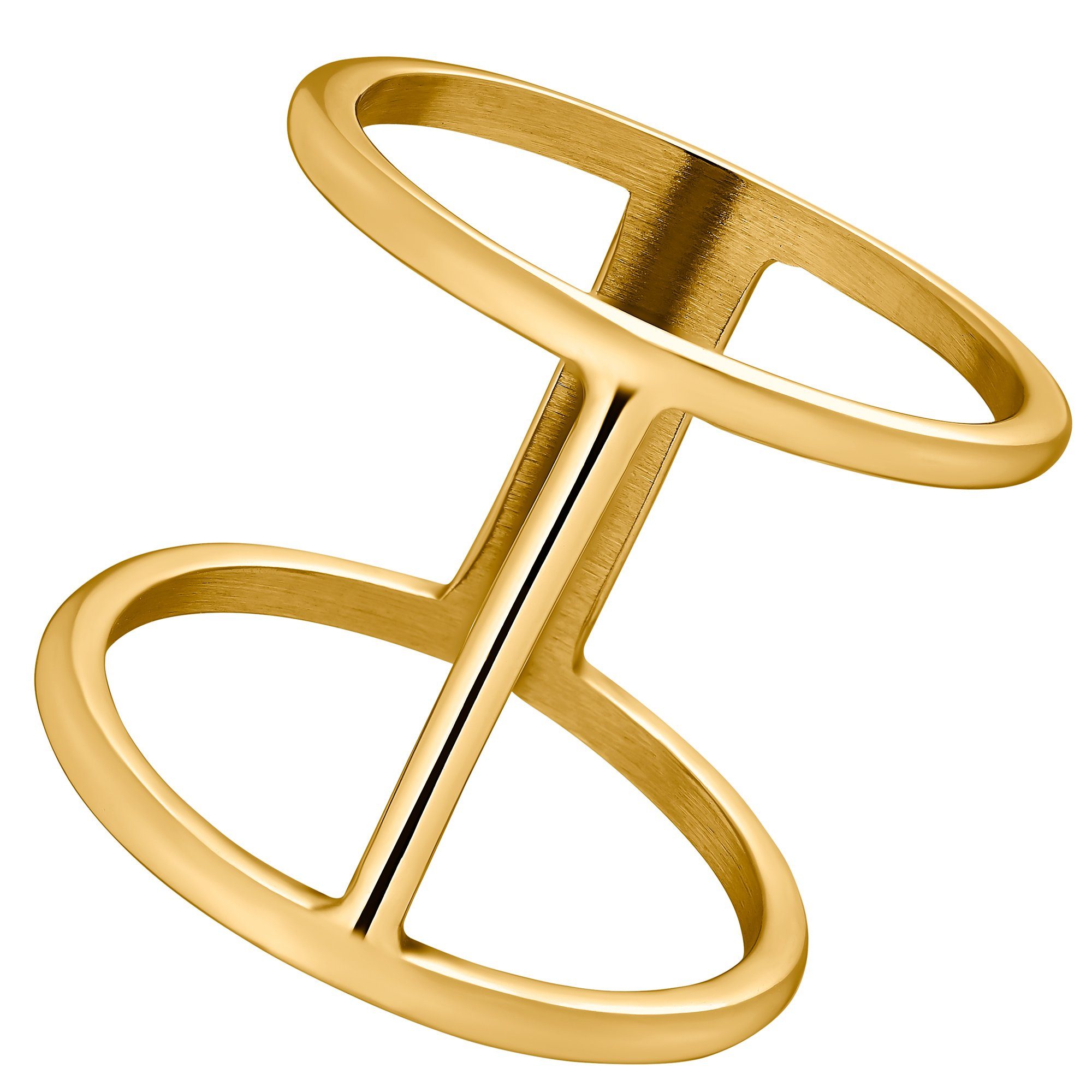 Heideman Fingerring Jarek poliert (Ring, Frauen goldfarben 1-tlg., Damenring Geschenkverpackung), inkl. für