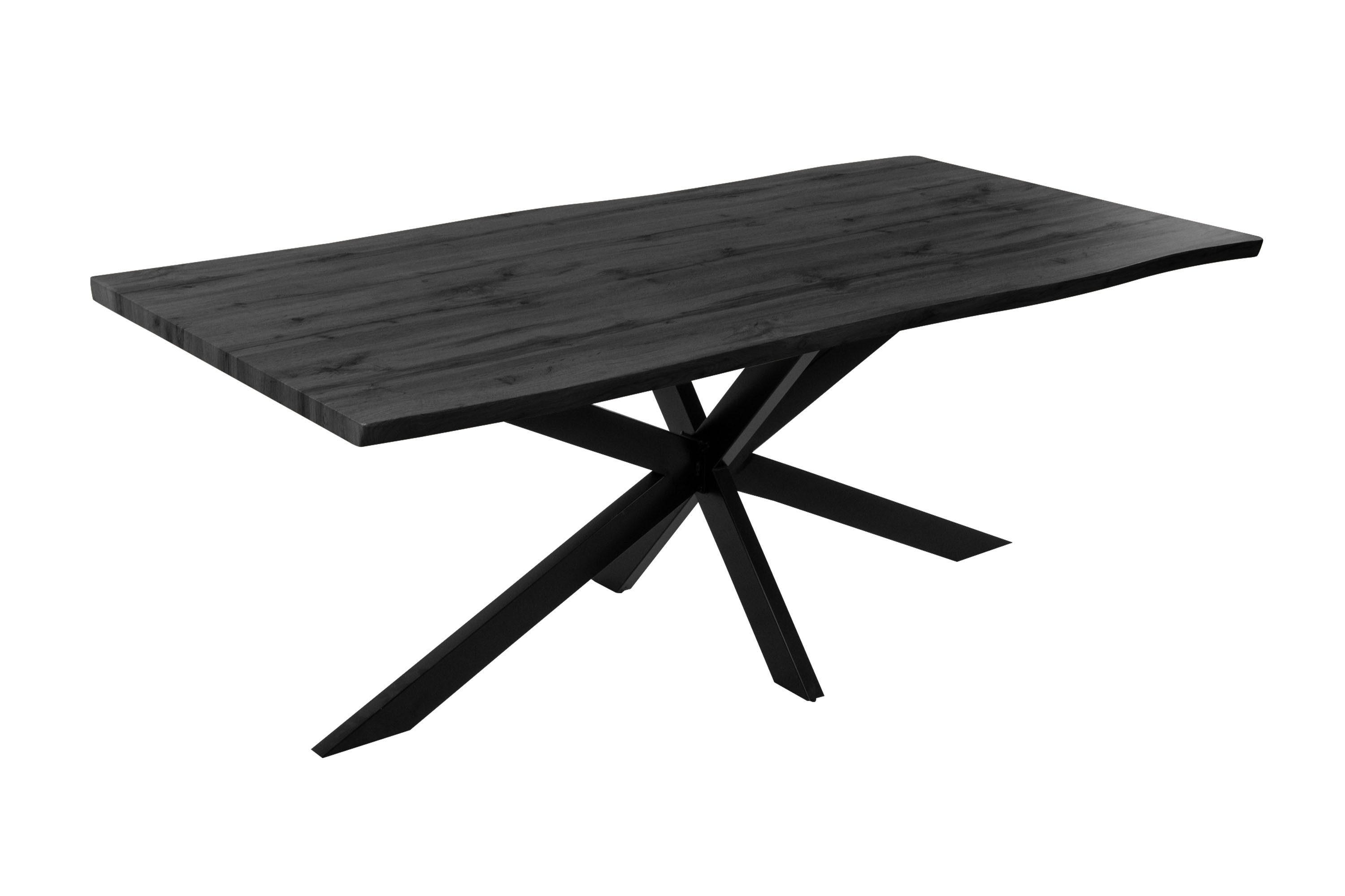 Loreno® Esstisch Josy, Holz-Optik Grau, Baumkante, günstig online kaufen