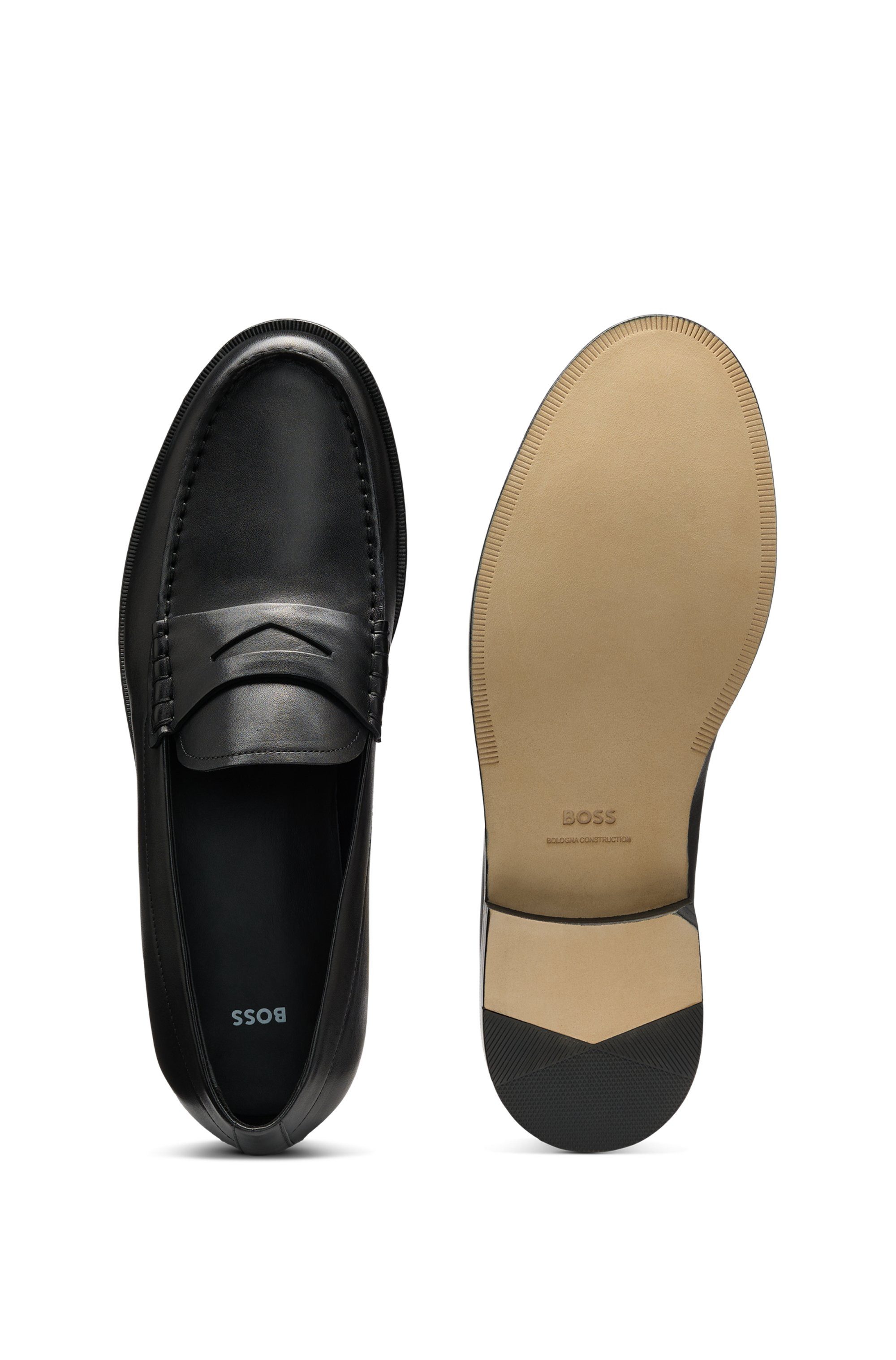 BOSS Tayil-L Slipper Schlupfschuh, Halbschuh, Anzugschuh, Loafer mit Blocka günstig online kaufen