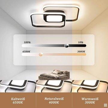 ZMH LED Deckenleuchte Deckenlampe Dimmbar Modern 48W mit Fernbedienung Flur, NachtlichtTiming, 3000-6500k, Augenschutz