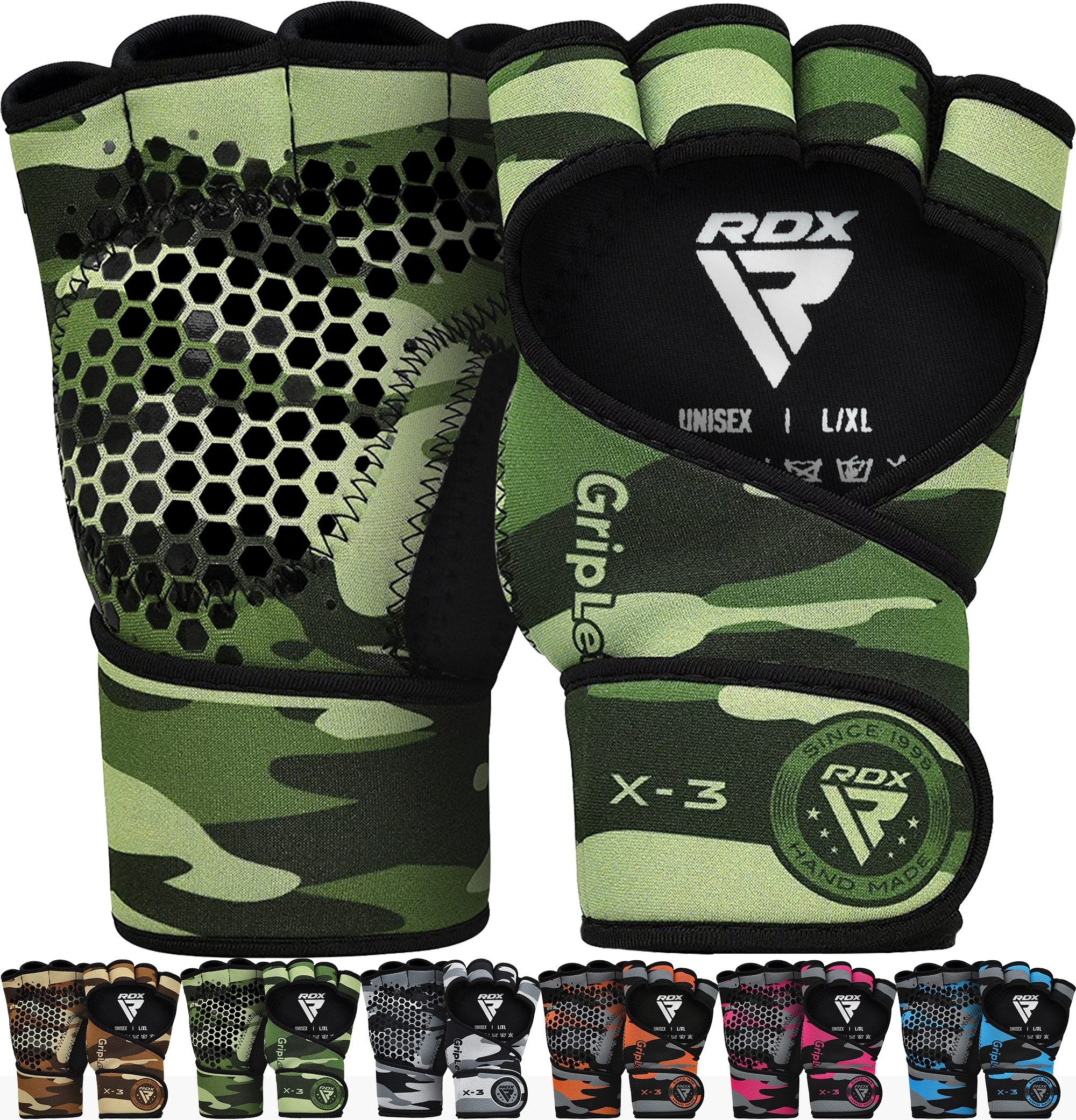 RDX Sports Trainingshandschuhe RDX X3 Gewichtheber Griffe