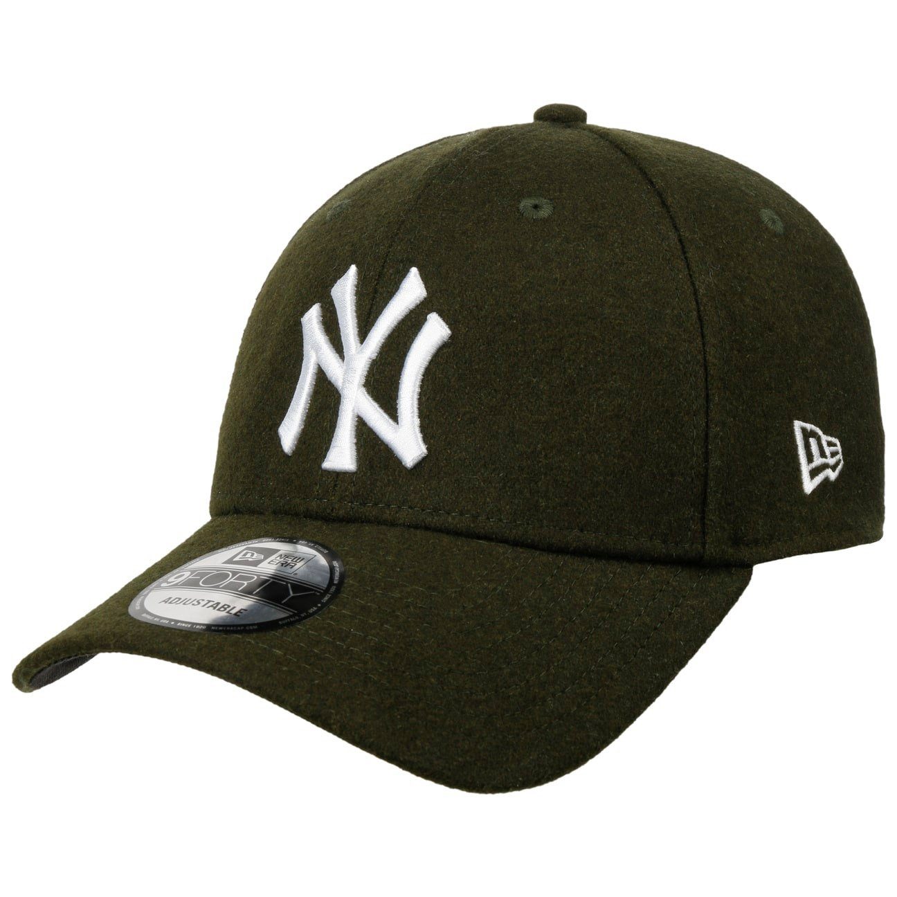 New Schirm dunkelgrün Basecap Baseball mit (1-St) Cap Era