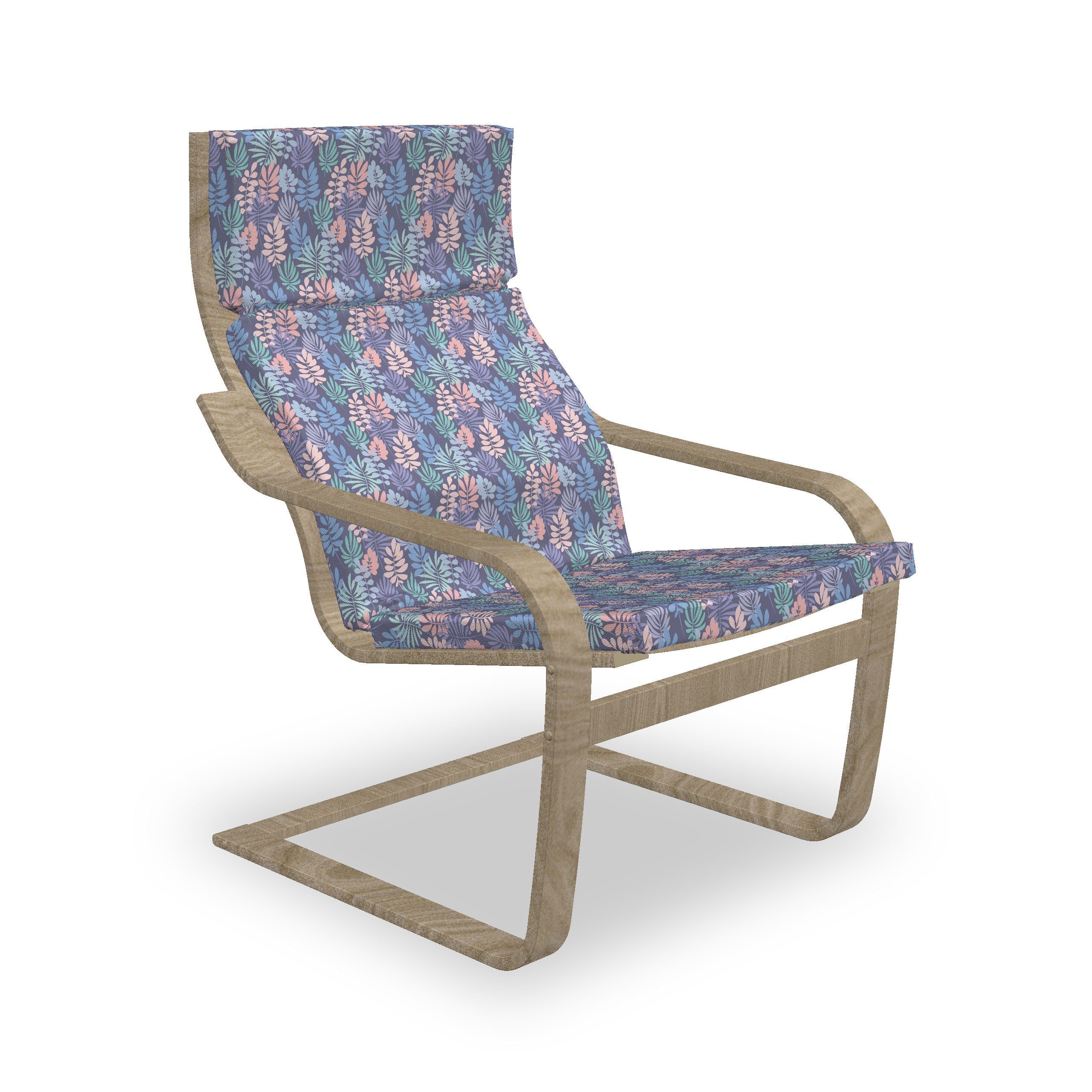 Abakuhaus Stuhlkissen Sitzkissen mit Blätter Hakenschlaufe Summer Style Stuhlkissen Reißverschluss, Rhythmische und mit Natur