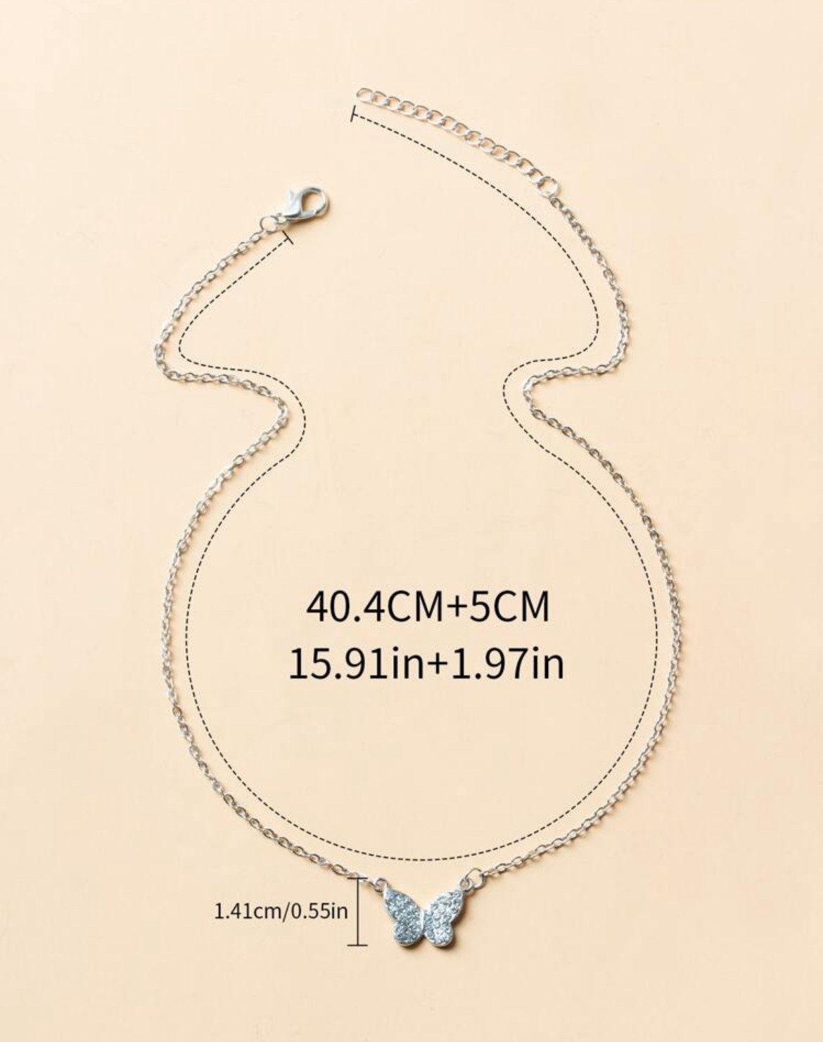 LIMONIA Kette mit Anhänger Schmetterling elegante günstig online kaufen