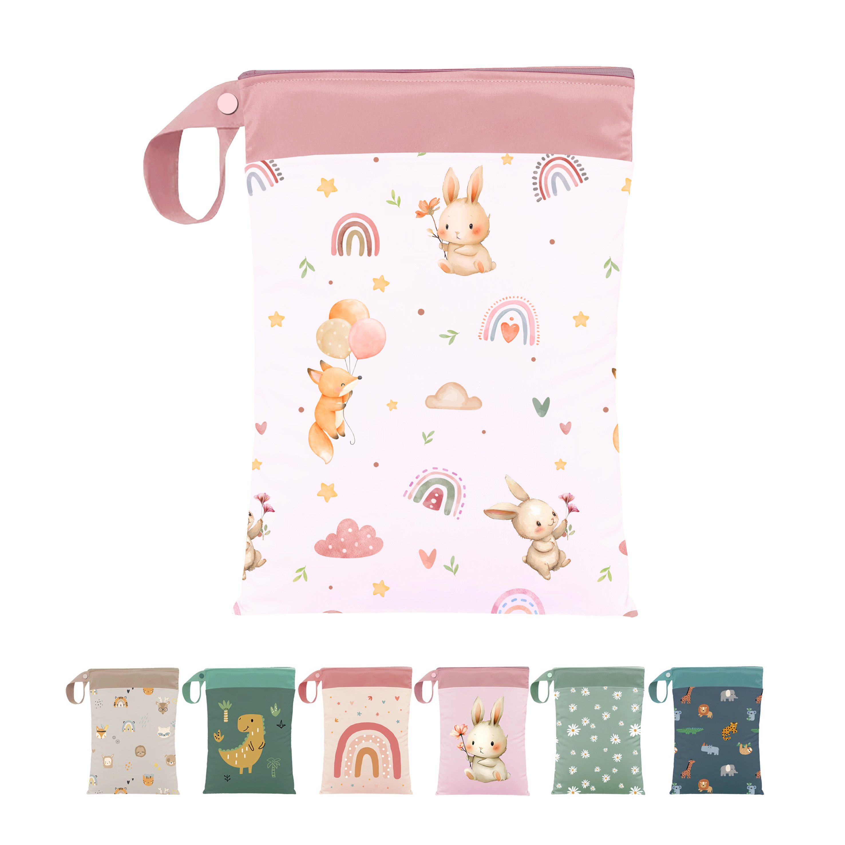 Artee Wickeltasche Nasstasche für Wechselwäsche Kita, Kindergarten, Strand, 1 Stück