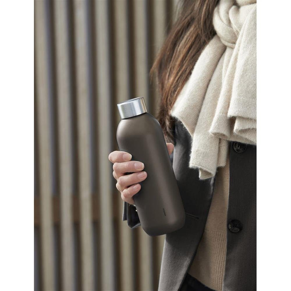 Stelton Isolierflasche Thermoeffekt mit black soft Trinkflasche Cool, ml, Keep 600 stylische