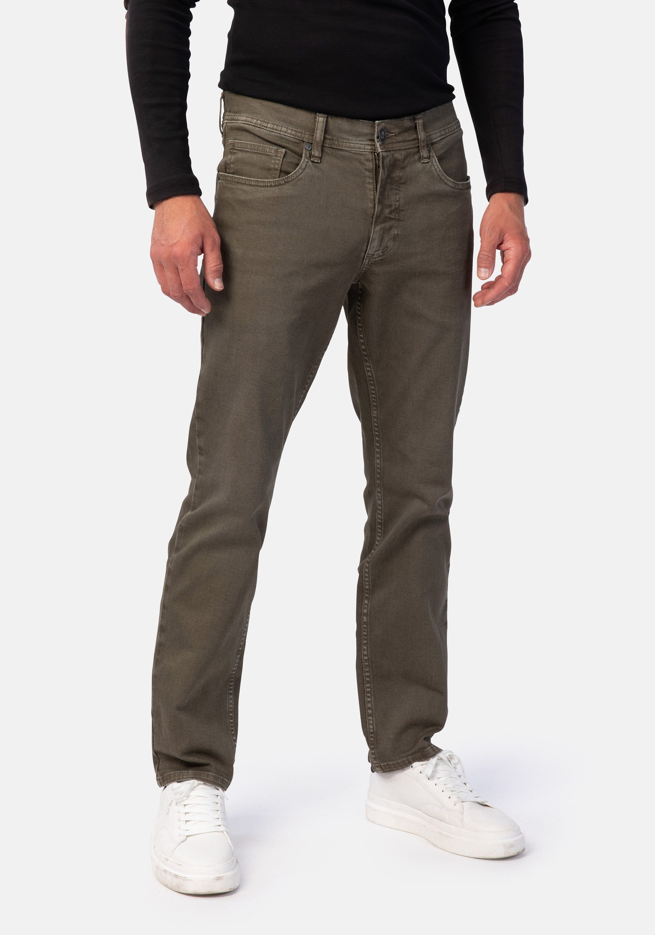 Stooker Men 5-Pocket-Hose Men Frisco Colour Straight Fit Jeans Straight Fit Casual Clean Wash Twill Coloured Comfort Flex! für Herren