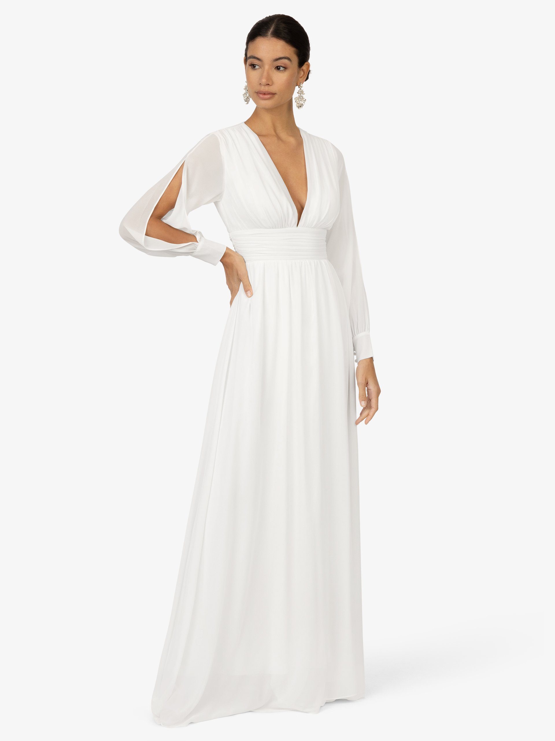 KRAIMOD Abendkleid Abendkleid mit geschlitzten lange Ärmeln mehr