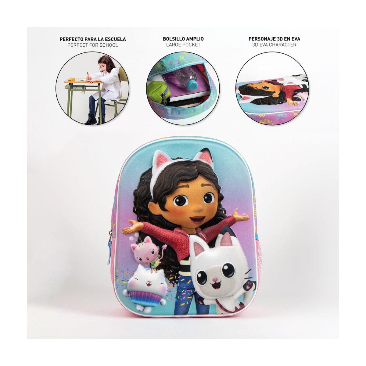 Gabby's Dollhouse Kinderrucksack Gabby's Dollhouse Fun 3D Rucksack, Tasche 31 cm (1-tlg)