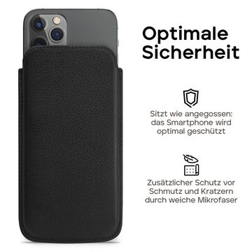 wiiuka Handyhülle sliiv Hülle für iPhone 15 Pro Max, Tasche Handgefertigt - Echt Leder, Premium Case