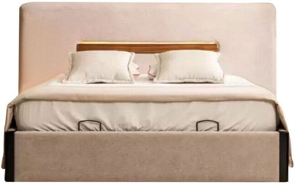 Xlmoebel Boxspringbett Bettmöbel Gestaltung Schlafstätten Doppelbett Zimmer Textilien Holz (1-St., 1x nur Bett ohne Nahcttische), Hergestellt in Europa