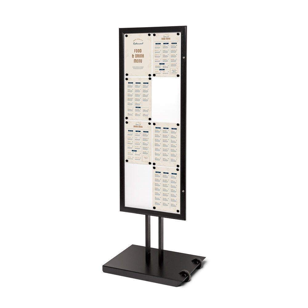 Showdown Displays Hängevitrine Showdown Displays Menüständer Outdoor - 8x DIN A4 - Einseitig - Schwar (1-St)