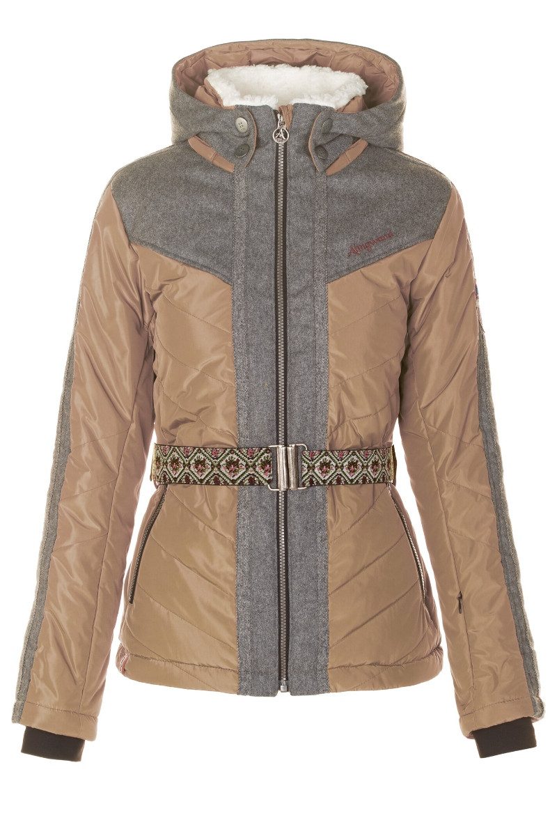 Almgwand Outdoorjacke Steppjacke Damen - GIPFELSTEIN - sand/anthrazit/grau