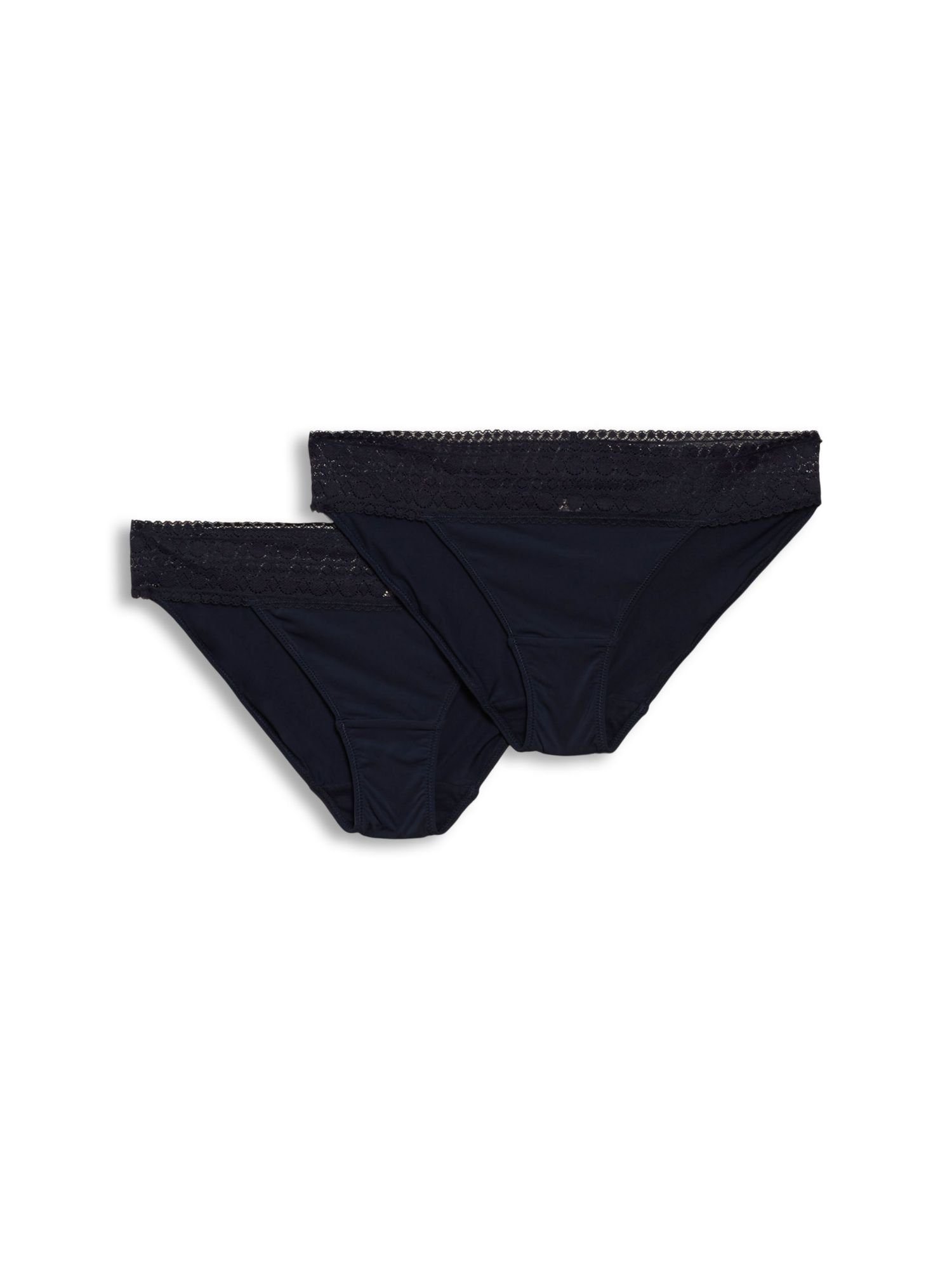 Esprit Minislip 2er-Set Slip mit Spitzendetails NAVY