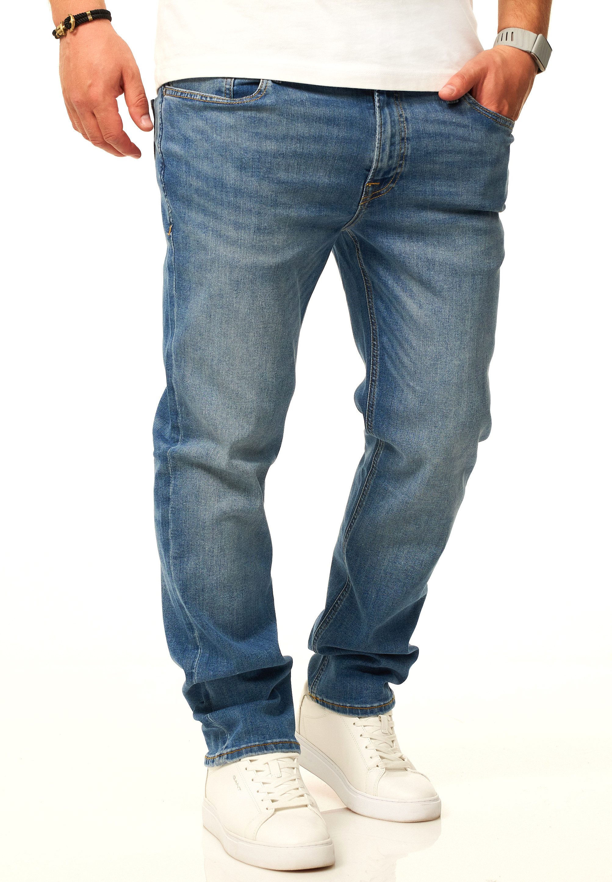 Jack & Jones Regular-fit-Jeans CLARK ARIS Original Denim Hose mit Stretch Herren Jeans mit Regular Fit Passform – Bild 3 von 5