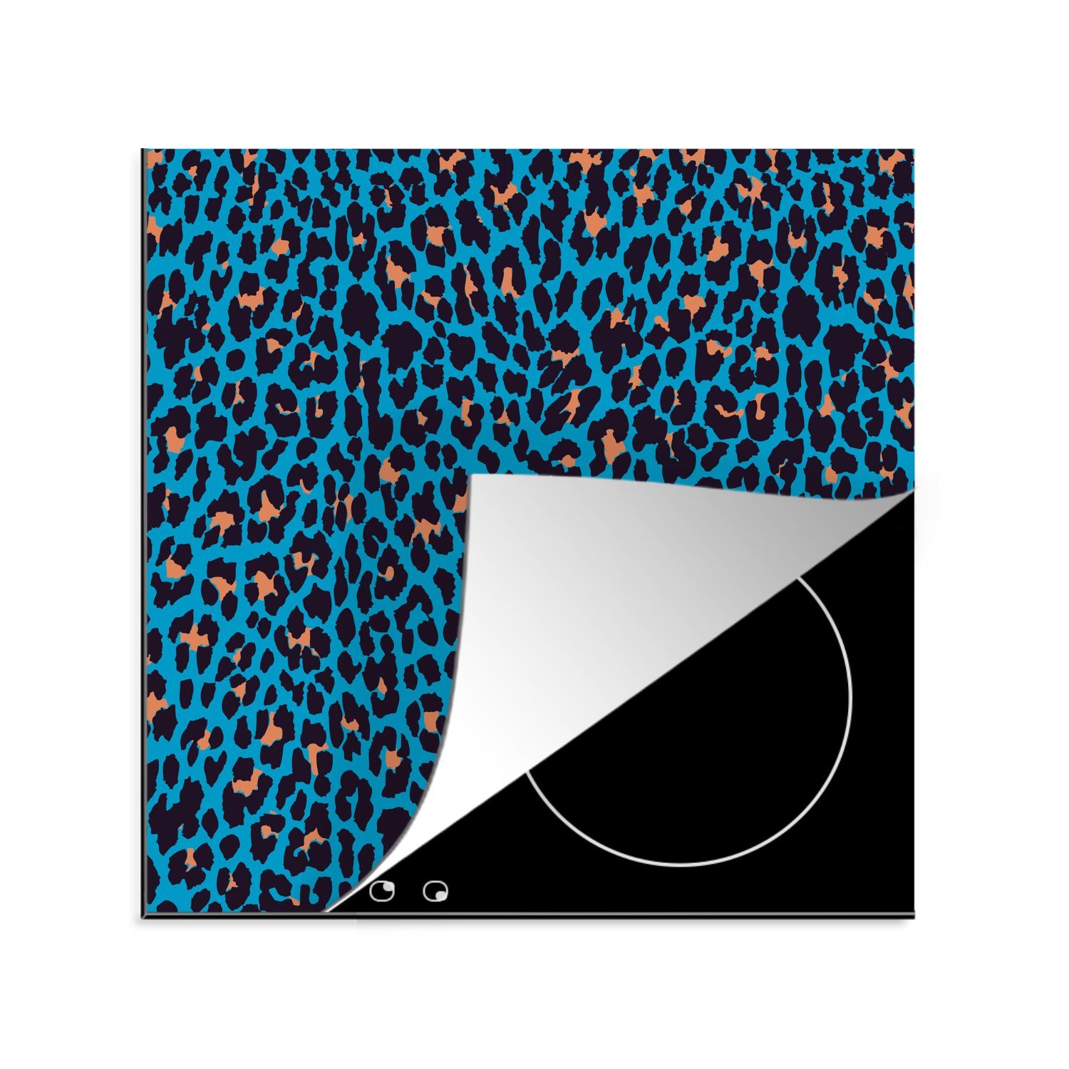Pantherdruck Tier - tlg), cm, - MuchoWow (1 Ceranfeldabdeckung, für Arbeitsplatte Design, 78x78 Vinyl, Herdblende-/Abdeckplatte küche
