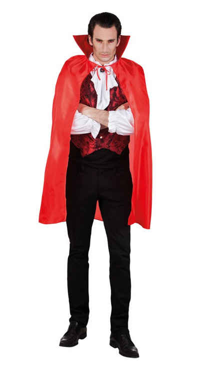Karneval-Klamotten Vampir-Kostüm Heren Vampir Umhang Cape mit Stehkragen, Dracula Herrenkostüm Halloween
