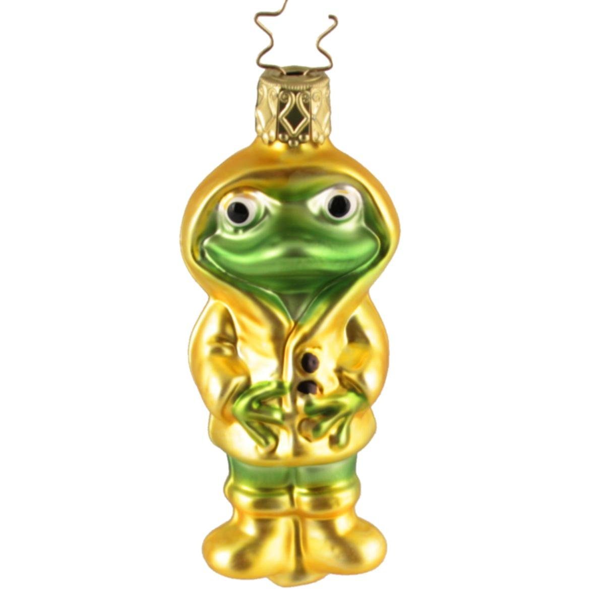 INGE-GLAS® Christbaumschmuck INGE-GLAS® Weihnachts-Hänger Wetter-Frosch (1-tlg)