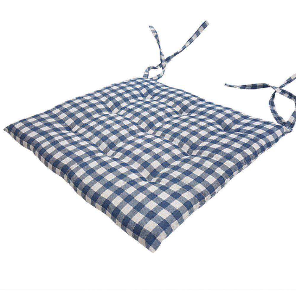 NYVI Stuhlkissen Sitzkissen Nizza 4er Set, Elegante Steppung, robuster Stoff