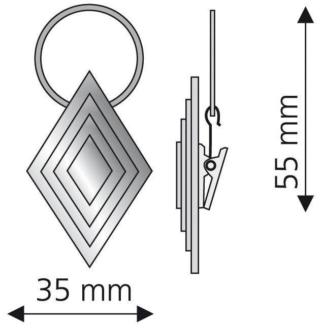 Liedeco Gardinenring, Gardinenstangen, (Packung, 4-St., mit günstig online kaufen