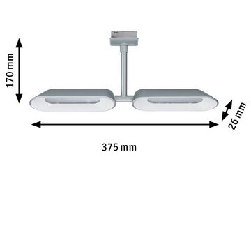 Paulmann LED Deckenleuchte URail Schienenspot Dipper 2x650lm 2x8W 2700K 230V, LED fest integriert, Warmweiß, dimmbar, Einzelspot