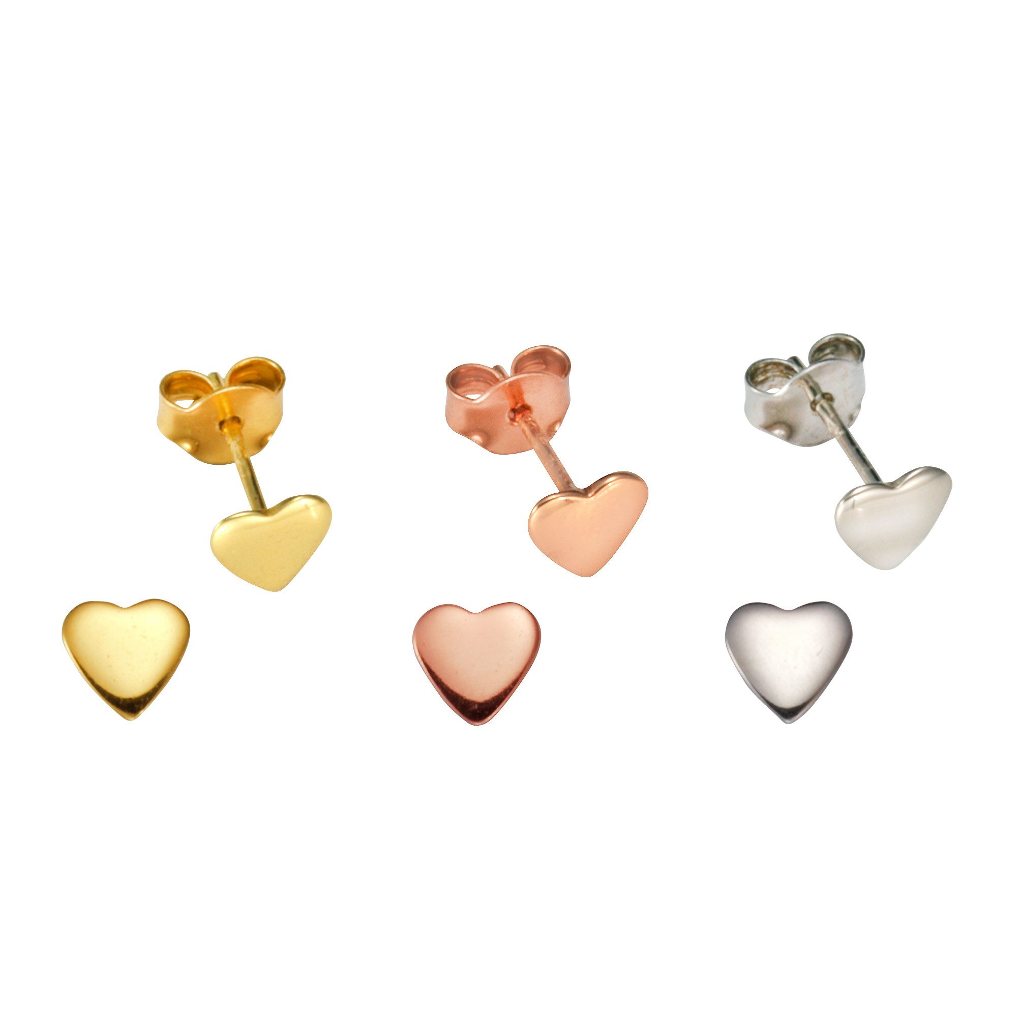 Ohrstecker-Set Multipack Schmuck Geschenk Silber 925 Ohrringe Herz