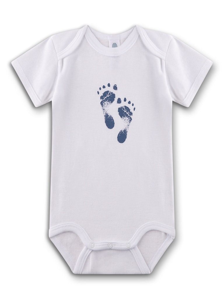 Sanetta Langarmbody Baby Body Jungen aus Baumwolle – Kurzarm mit Print
