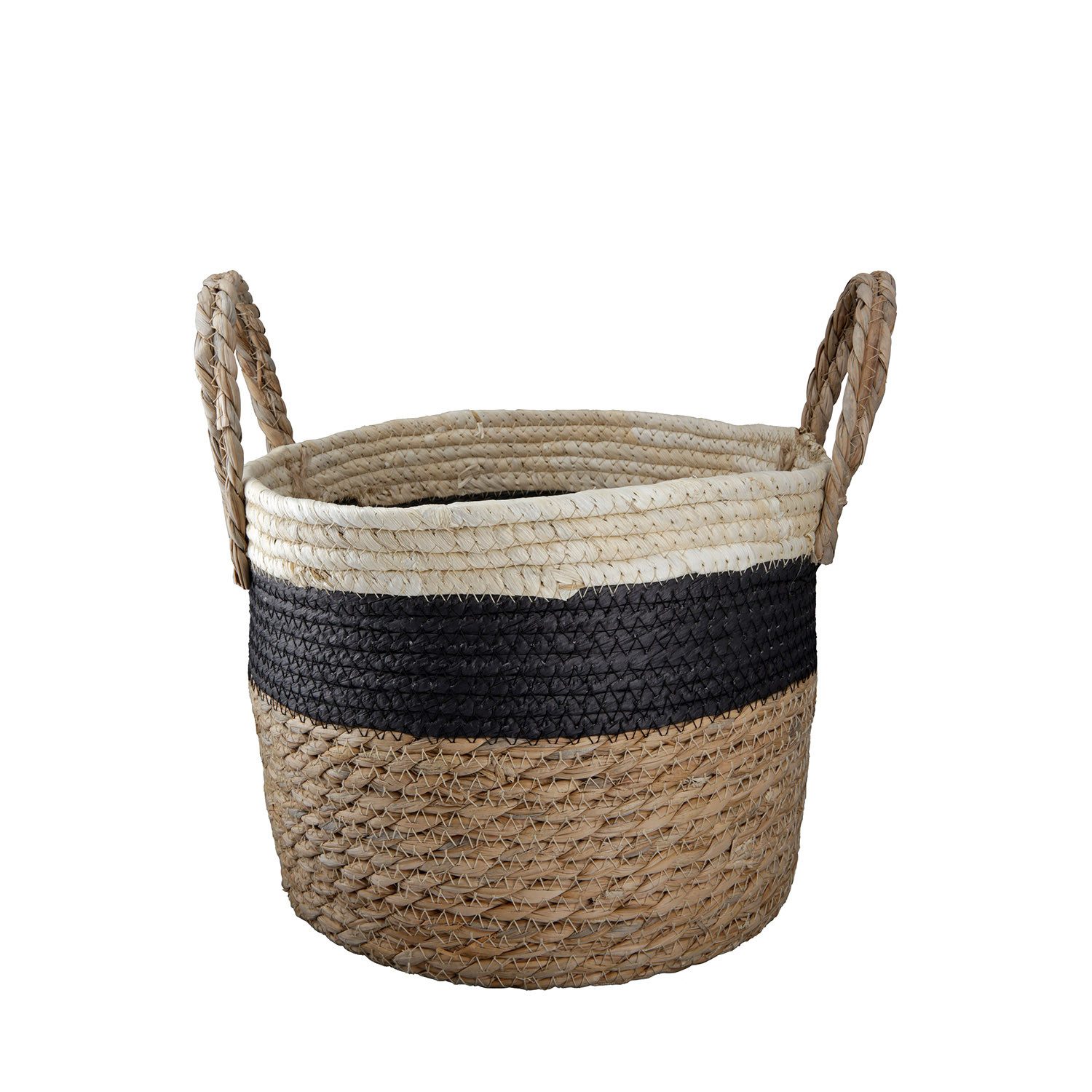 GILDE Aufbewahrungskorb 3er Set Körbe KORI - naturfarben - Seegras - Höhe 39cm x Ø 38cm (1x Korb, Aufbewahrungskorb - Tragkorb), Picknickkorb - Körbchen - Aufbewahrungskörbe - Aufbewahrungsbox