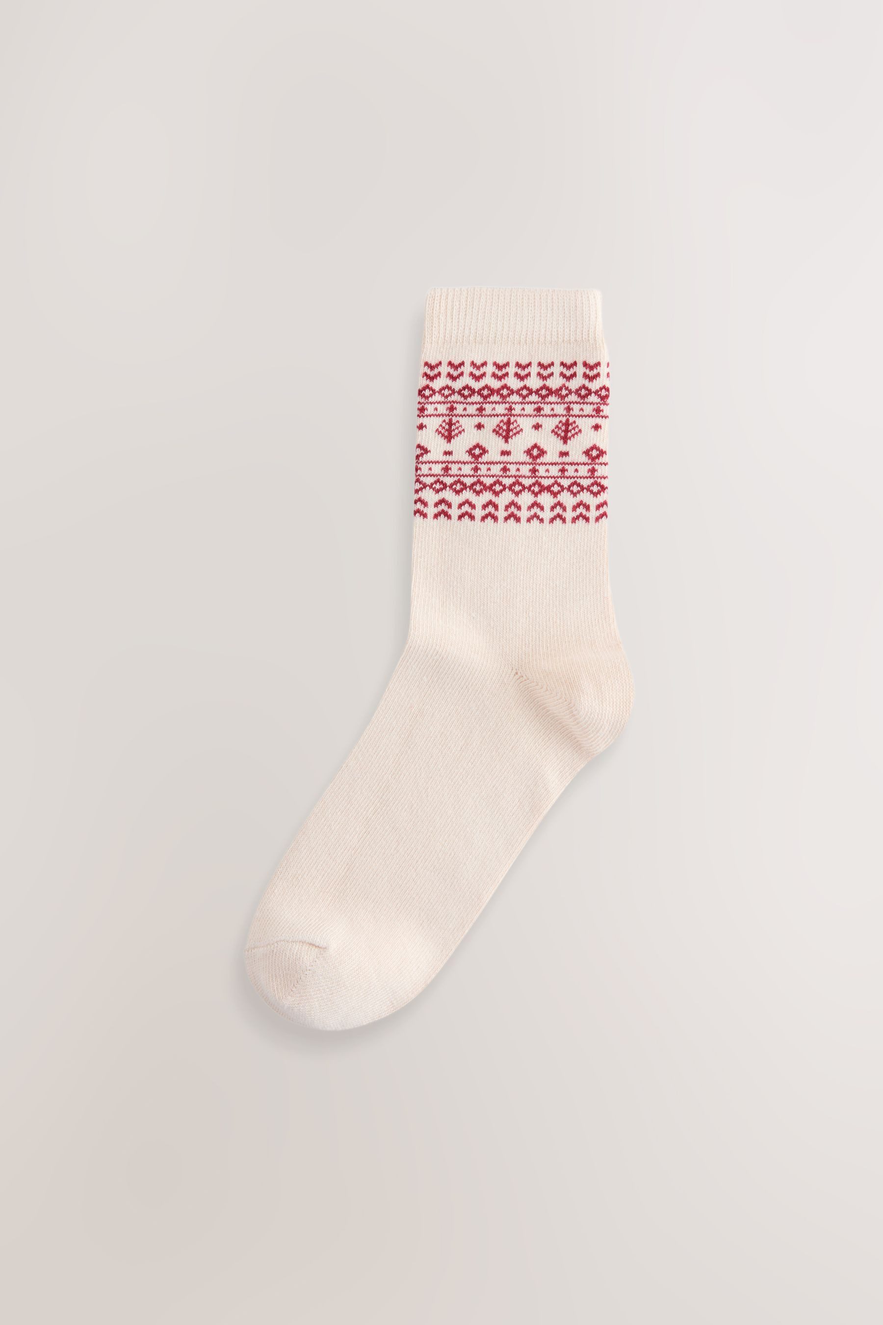 Next Kurzsocken Gemusterte, warme Knöchelsocken, 2er-Pack (1-Paar)