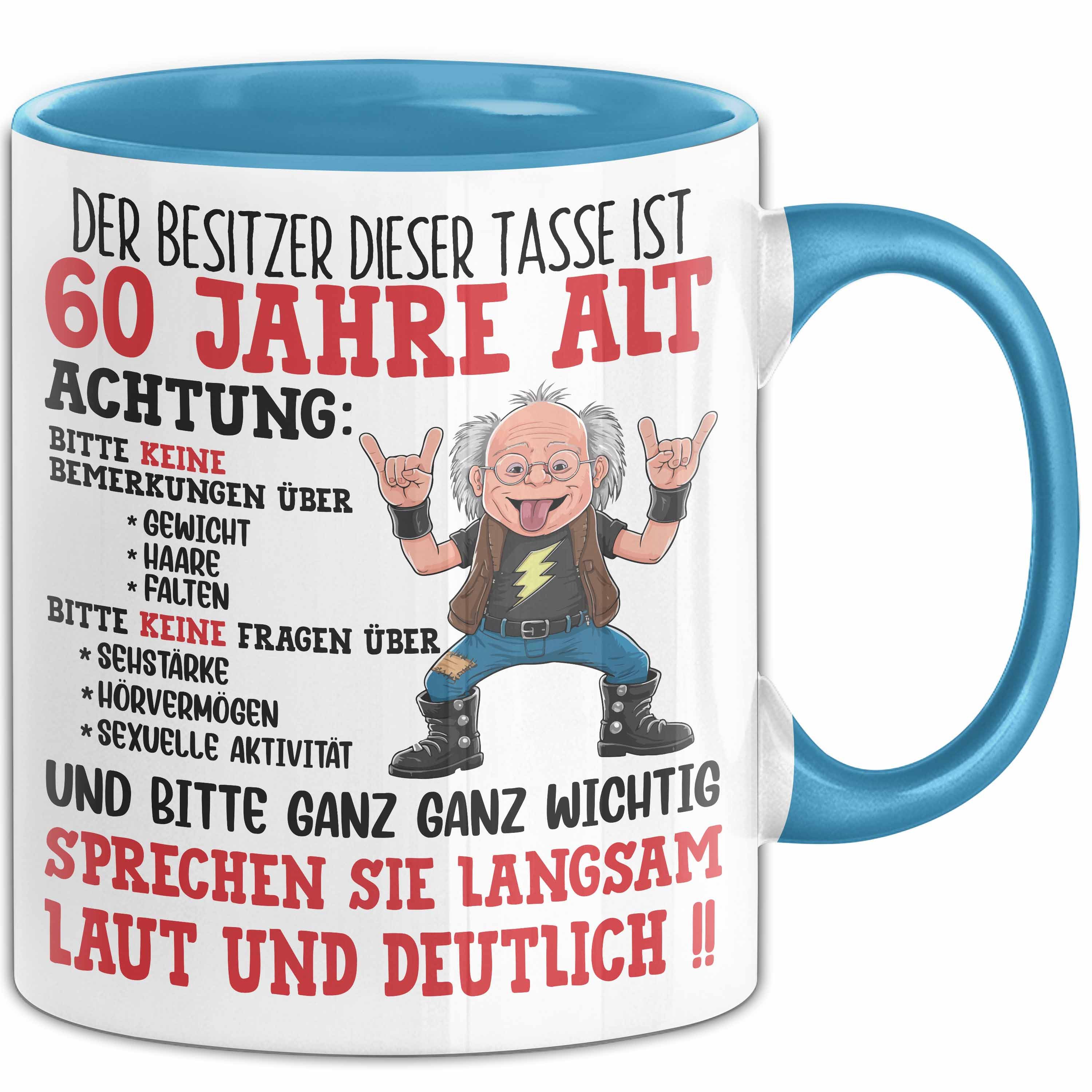 Trendation Tasse 60. Geburtstag Tasse Geschenk Der Besitzer Dieser Tasse Ist 60 Jahre A