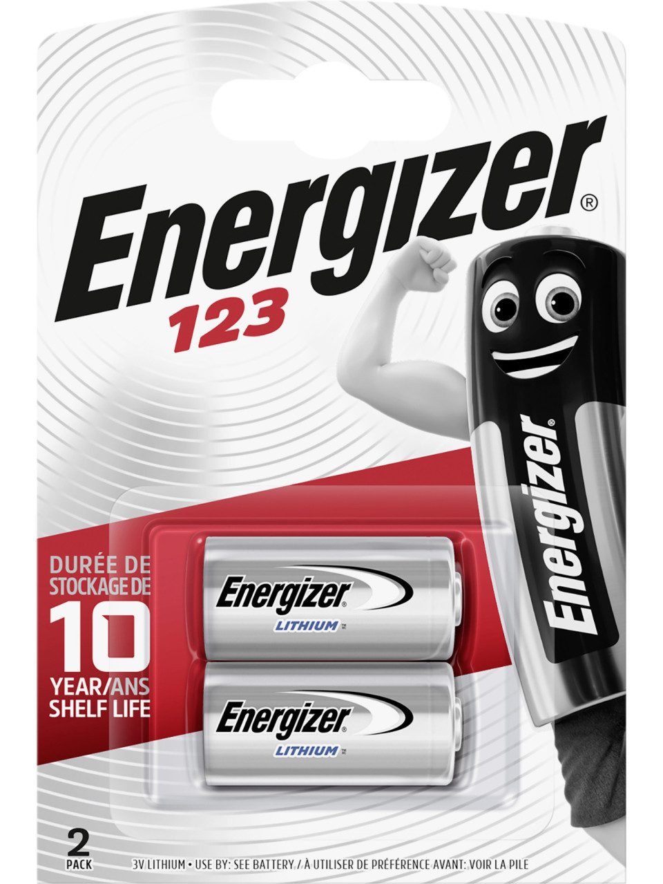 Energizer Bürostuhl Energizer Lithium Fotobatterie CR123 3 V, 2er Pack