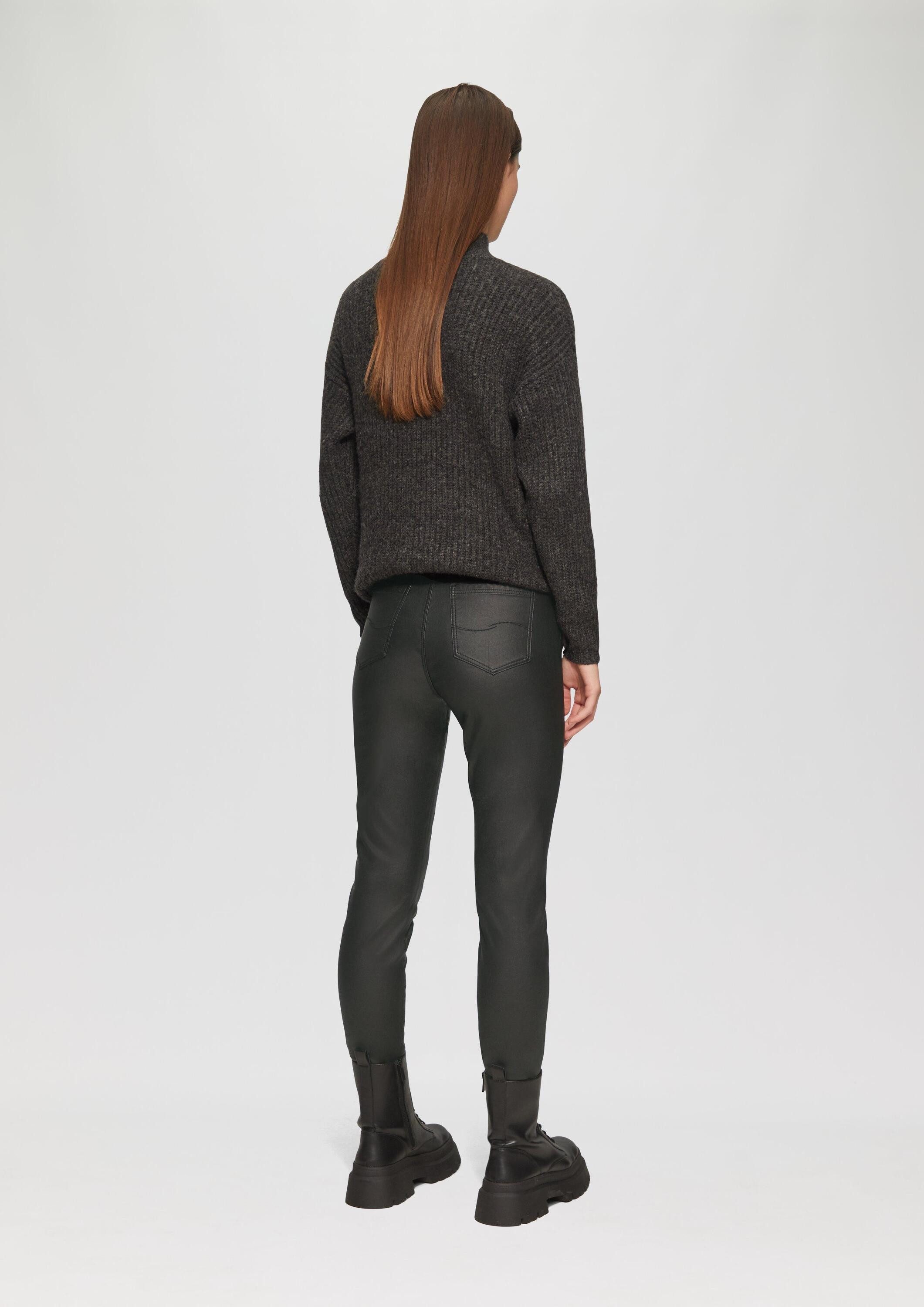 QS Chinos Hose Ankle-Jeans Sadie / Skinny Fit / High Rise / Skinny Leg / Coating
